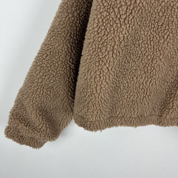 Good American Tan Full Zip Two Tone Puff Fleece Jacket Size 5 US 2XL - Picture 10 of 15